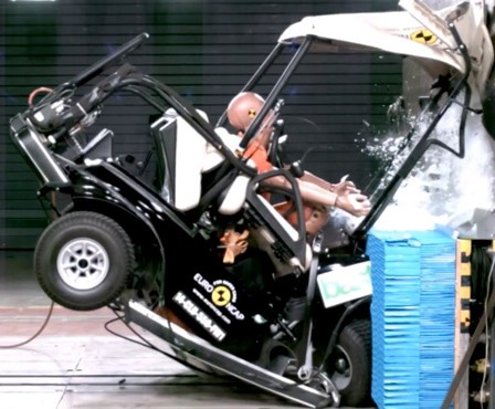 Autsch!!!! Golf Cart Crash Test