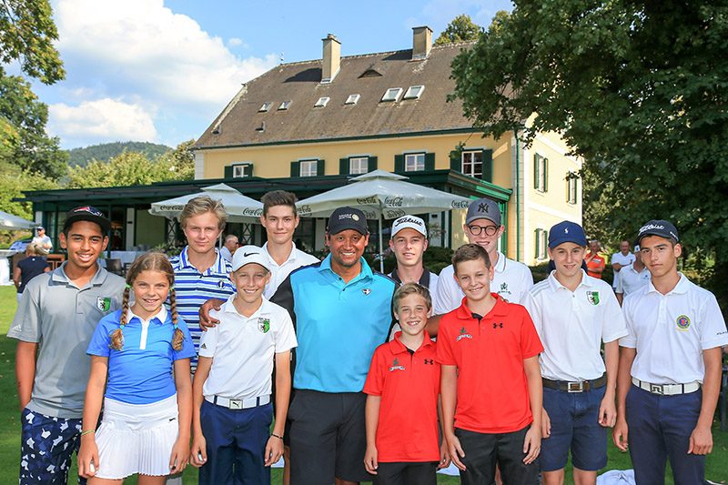 US-Open-Sieger Michael Campbell begeistert steirischen Golf-Nachwuchs