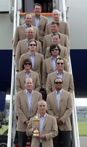 USA Team Arrival at Cardiff Airport-2010 Ryder Cup