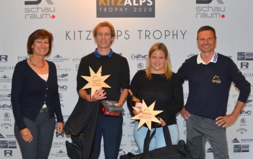 Christine Widmoser, GC Ellmau, Bruttosieger Maximilian Köck und Siegerin Simone Scherjau, Turnierdirektor Christian Küchl