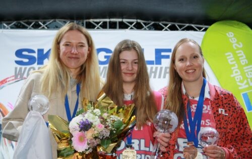 Ski & Golf WM Svinkova Sara (CZE) Julia Knoblochova (CZE) Anniina Paatsma (FIN) Podium Damen
