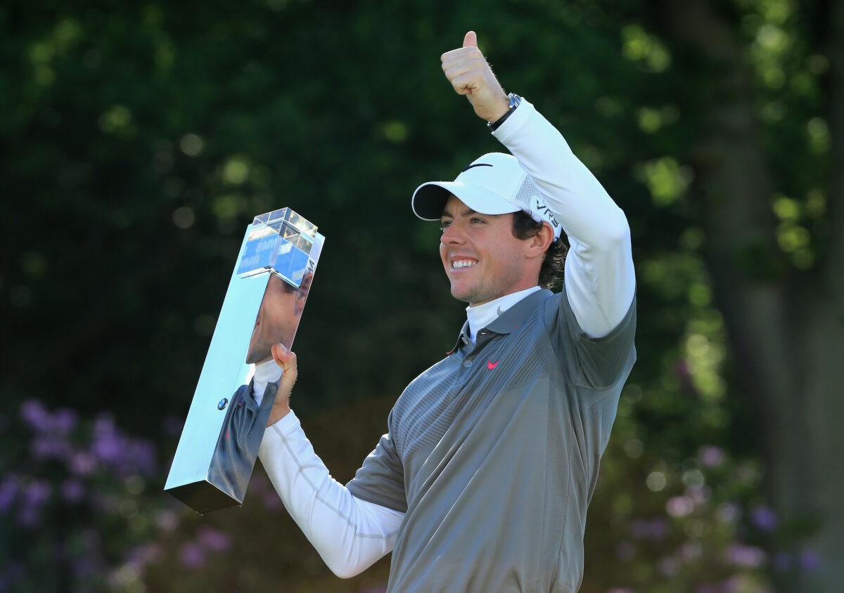 Rory McIlroy winner of the 2014 BMW PGA Championship in Wentworth