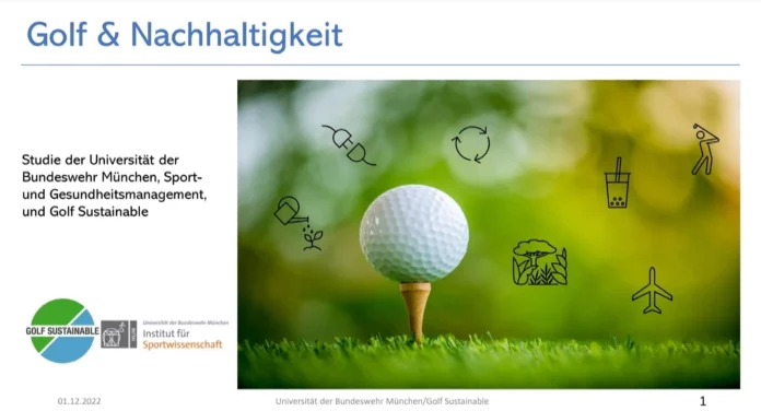 Deckblatt der Studie „Golf und Nachhaltigkeit“