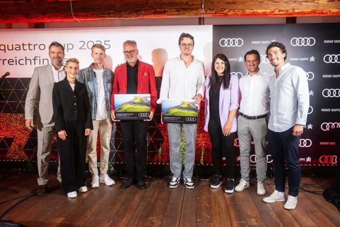 v.l.: Bernhard Loos, Eva Pinkelnig, Michael Hayböck, Robert und Martin Hofer, Stephanie Venier, Lukas Nemecz und Niklas Regner. Foto: Mr-Offenblende.at
