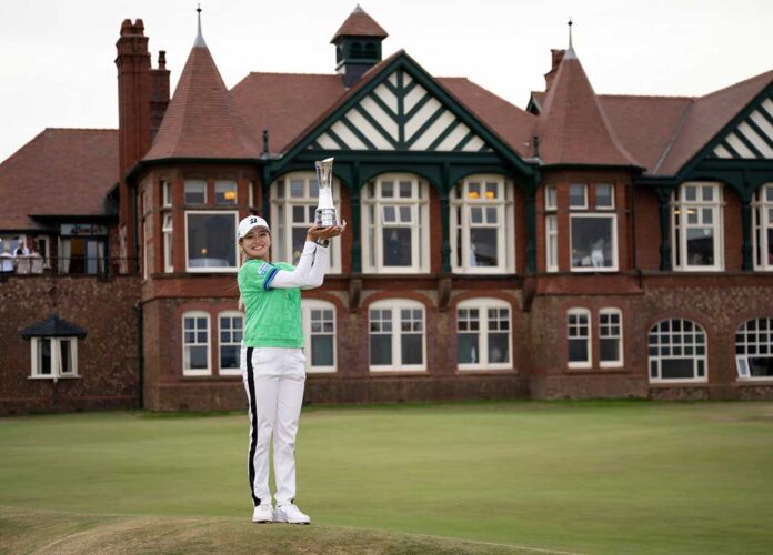 Die Japanerin Shiho Kuwaki holt sich ihren ersten Major-Titel in England bei den AIG Women's Open in Royal Lytham & St. Annes